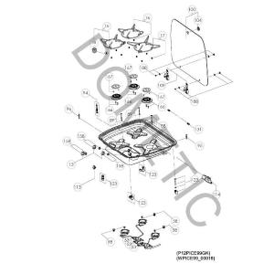 407149772 COPERCHIO IN VETRO PER PIANO COTTURA CE99