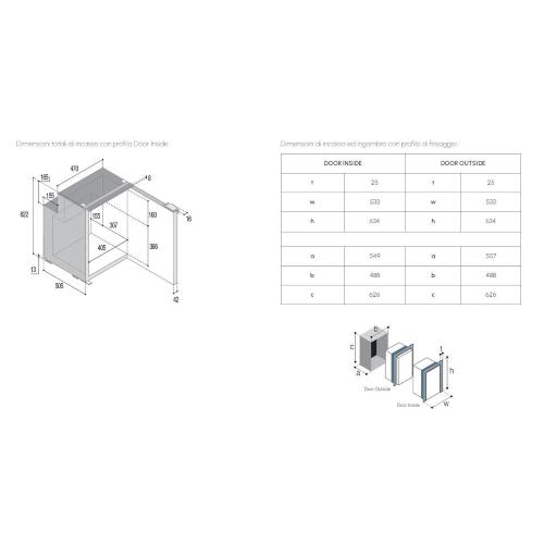 FRIGORIFERO COMPRESSORE DA INCASSO C90I CHR NERO