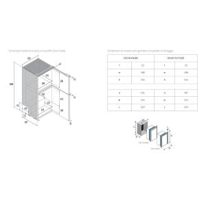 FRIGORIFERO COMPRESSORE DA INCASSO DP150I GRIGIO