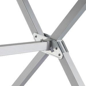 TAVOLO ALLUMINIO PIEGHEVOLE SILVER GAP LESS 6P 140 X 81 0406077N