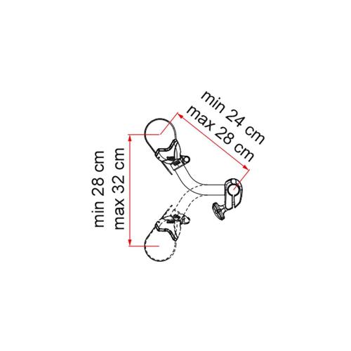 BRACCETTO PER CARRY-BIKE BIKE BLOCK PRO S 2 DEEP BLACK 08831A01A RESTYLING