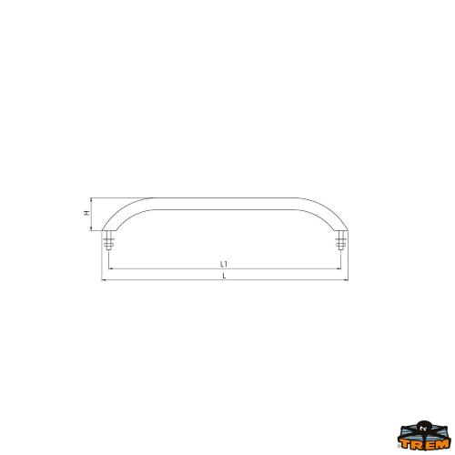 MANIGLIA TIENTIBENE INOX CON PRIGIONIERI Ø25,4X18,8 OVALE 305MM