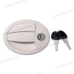 SERRATURA PER PORTELLONE OVALE BIANCA 98X130 SOLO PARTE ESTERNA