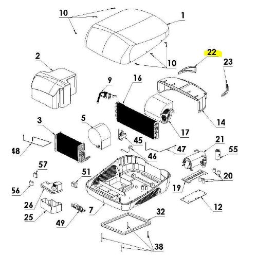 CHIUSURA SX CONDENSATORE IN ABS NERO E-VAN DAL 2020