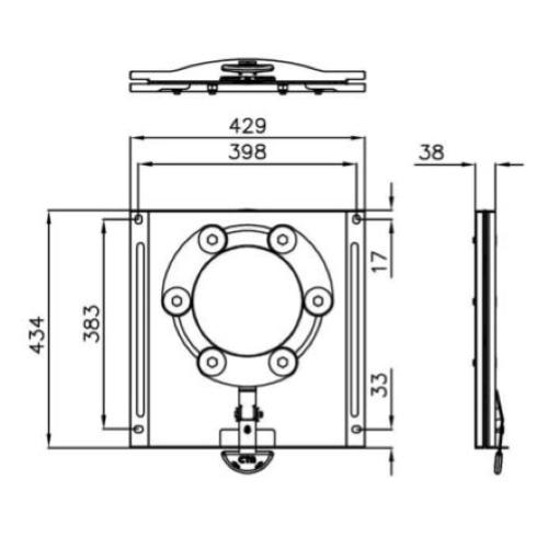 PIASTRA GIREVOLE DX SX PER VW T5/T6 DAL 2003 AL 2023