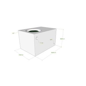 SERBATOIO BIANCO PER ACQUA 45LT 48X33X28 (AXBXH)