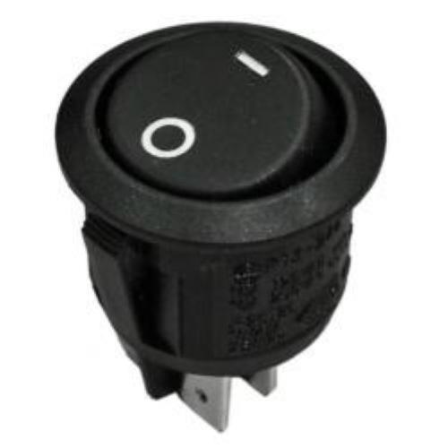 INTERRUTTORE BIPOLARE TONDO DIAM 20MM NERO