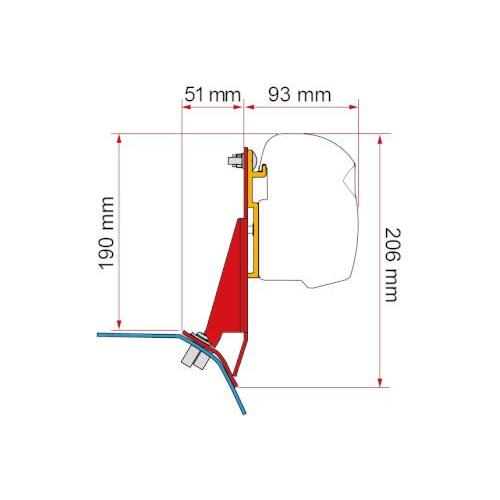 STAFFE PER F45/F43 ADAPTER FORD CUSTOM V710 DAL 2024 98655Z196