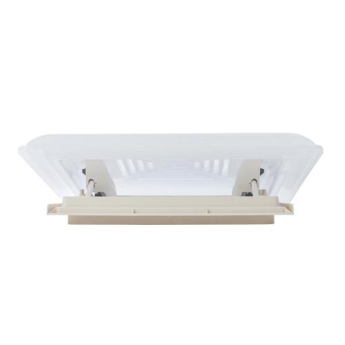 OBLO' MPK 40X40 GRIGIO CON OSCURANTE E ZANZARIERA CUPOLA TRASLUCIDA
