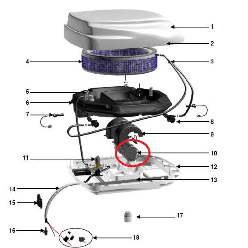 MOTORE CENTRIFUGO 12V VIESA HOLIDAY II III IIIS 