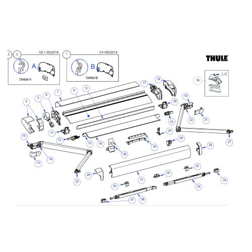 BRACCIO SX PER TENDALINO THULE 6200 3.00-4.5MT 1500602597