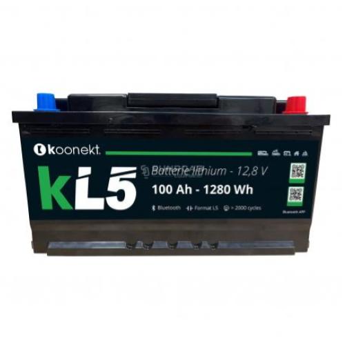 BATTERIA LITIO LiFePo4 PER SERVIZI 100A KL5 CON BMS INTEGRATO E CONNESSIONE BLUETOOTH