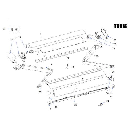BRACCIO SX PER TENDALINO THULE 6002 > 3.00 METRI