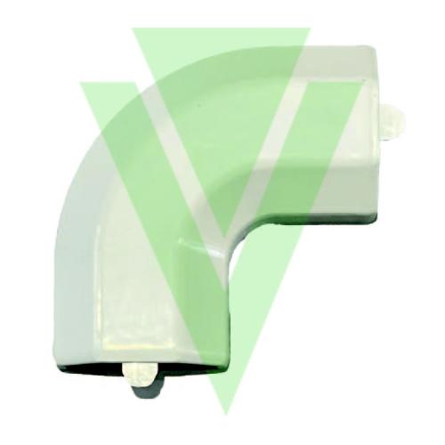 ANGOLARE A 90° PER COPRICAVI A TETTO IN ALLUMINIO BIANCO