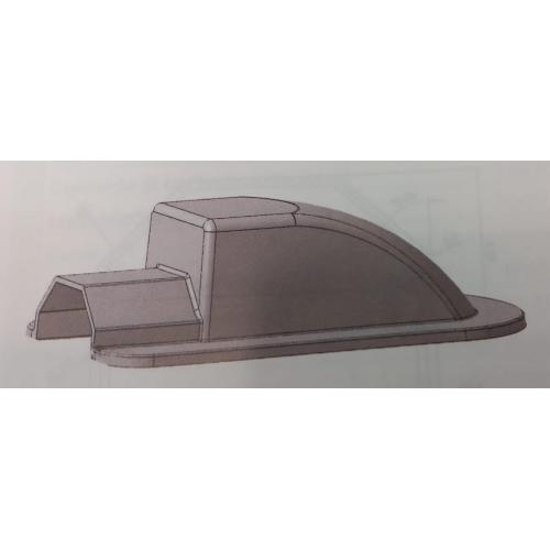 GUSCIO PASSATETTO PER COPRICAVI A TETTO IN ALLUMINIO BIANCO