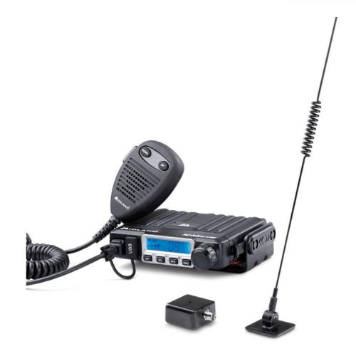 RICETRASMETTITORE CB 27 MHZ VEICOLARE OMOLOGATO KIT CB CAMPER PRO M-MINI USB+ ANTENNA RV65
