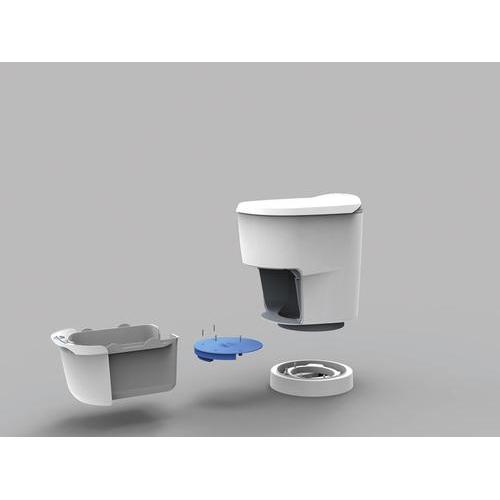 CLESANA C1 WC SENZ'ACQUA BASE ROTONDA