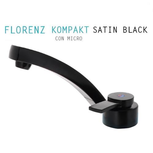 MISCELATORE MONOCOMANDO FLORENZ KOMPAKT SATIN BLACK CON INTERRUTTORE