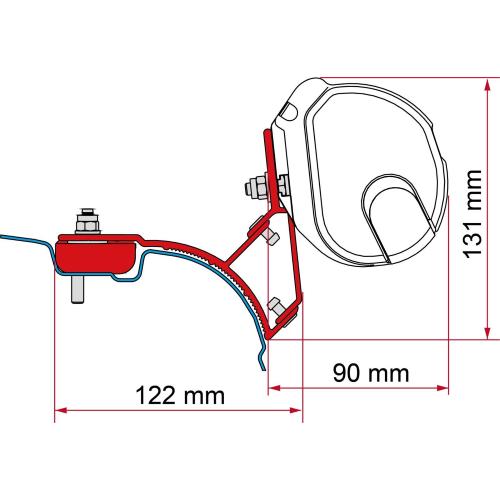 STAFFE PER F35 NEW ADAPTER DEEP BLACK VW T5/T6 MULTIVAN/TRANSPORTER PER GUIDA A DX 98655R005