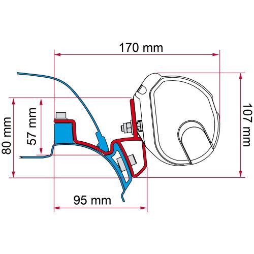 STAFFE PER F35 NEW ADAPTER DEEP BLACK VW T5/T6 CALIFORNIA 98655R748