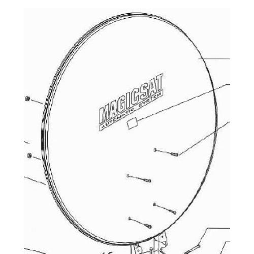 03676 DISCO DI RICAMBIO PER ANTENNA SATELLITARE TELECO MAGICSAT 65CM