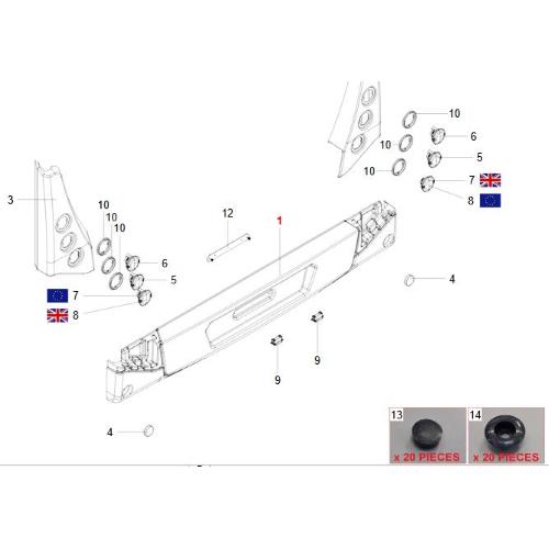 PARAURTI POSTERIORE ROLLER TEAM ZEFIRO 1I0XFANPAR120X5