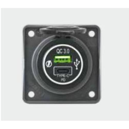 PRESA DOPPIA USB-A 3A + USB-C 3A BMP2USBC