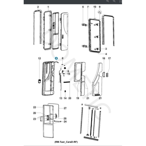 4460001696 GUARNIZIONE PER PORTA CARAD-RF 