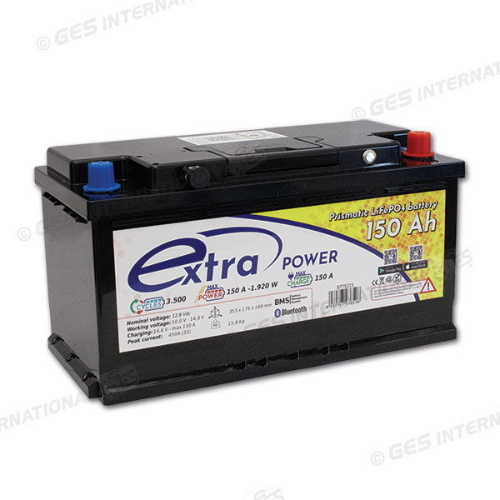 BATTERIA LITIO LiFePo4 PER SERVIZI 150A EXTRA CON BMS INTEGRATO E CONNESSIONE BLUETOOTH