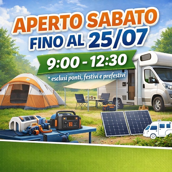 Fino al 25/7 Sabato Aperto 9:00-12:30*