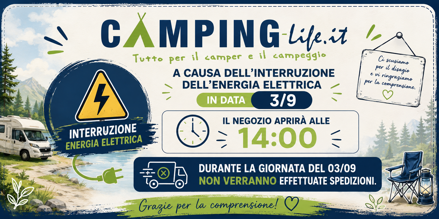 03/09 Chiusura per Lavori Rete Elettrica
